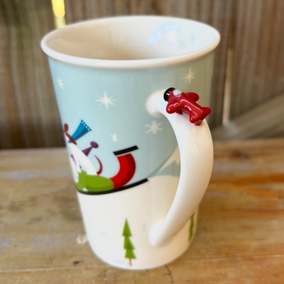 Starbucks 2011 Holiday Winter Fun Collector Mug Figural Red Airplane Handle 8oz - Picture 3 of 9